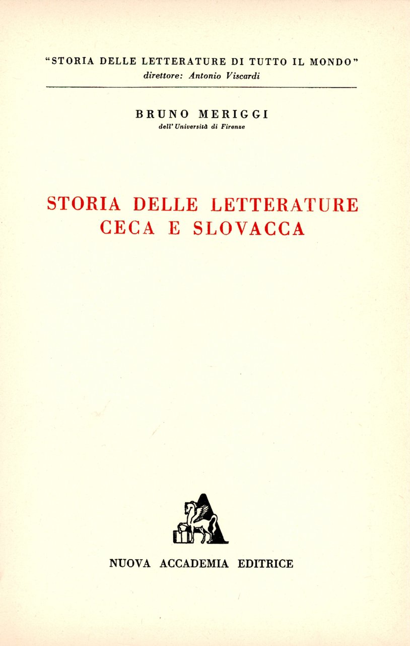 Storia delle letterature ceca e slovacca