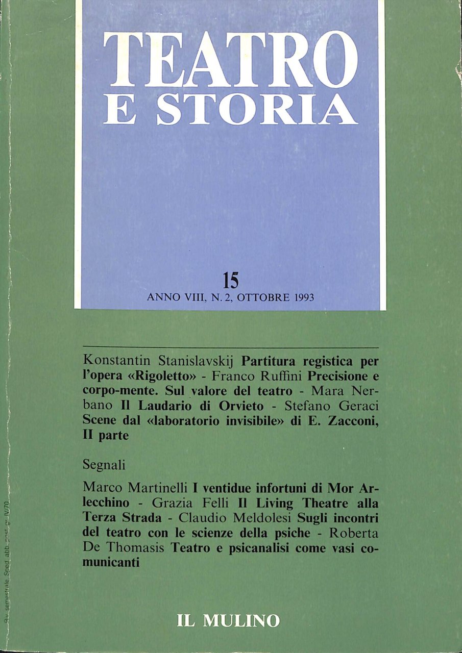 Teatro e storia n. 15 (1993)