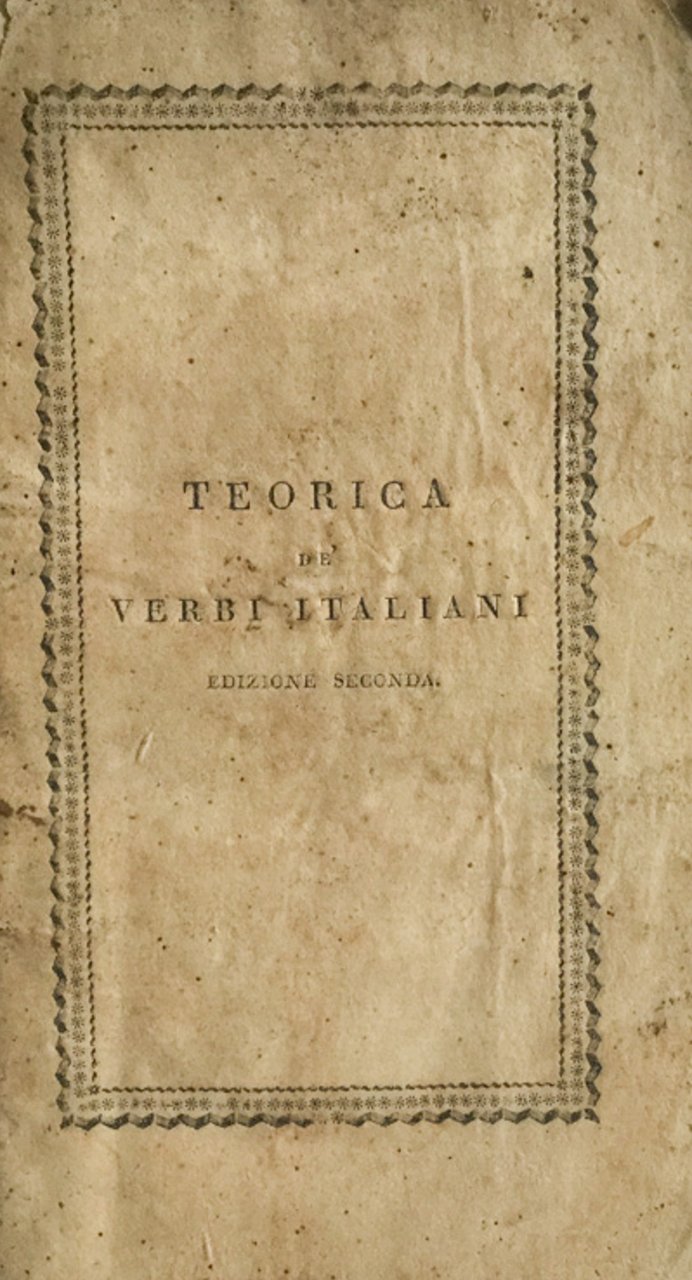 Teorica de' verbi italiani. Giuseppe Compagnoni 1820