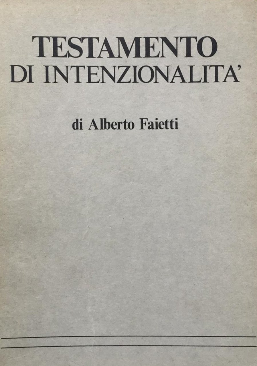 Testamento di intenzionalità.