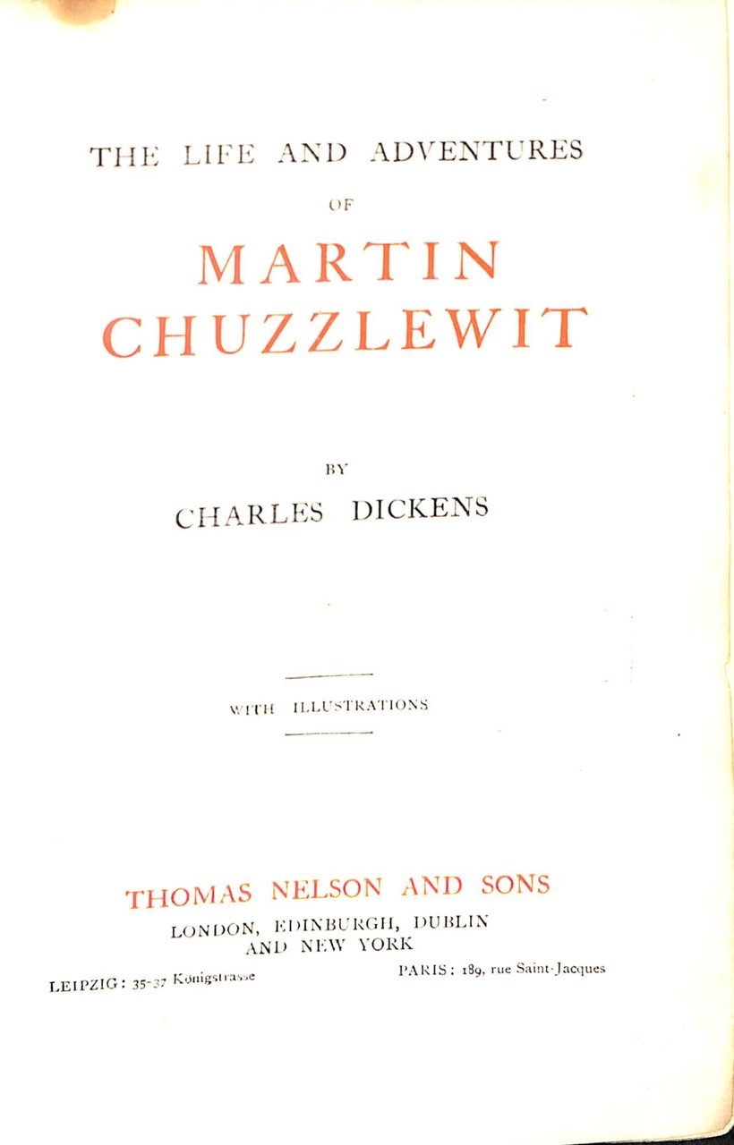 The life and adventures of Martin Chuzzlewit | Immagine principale