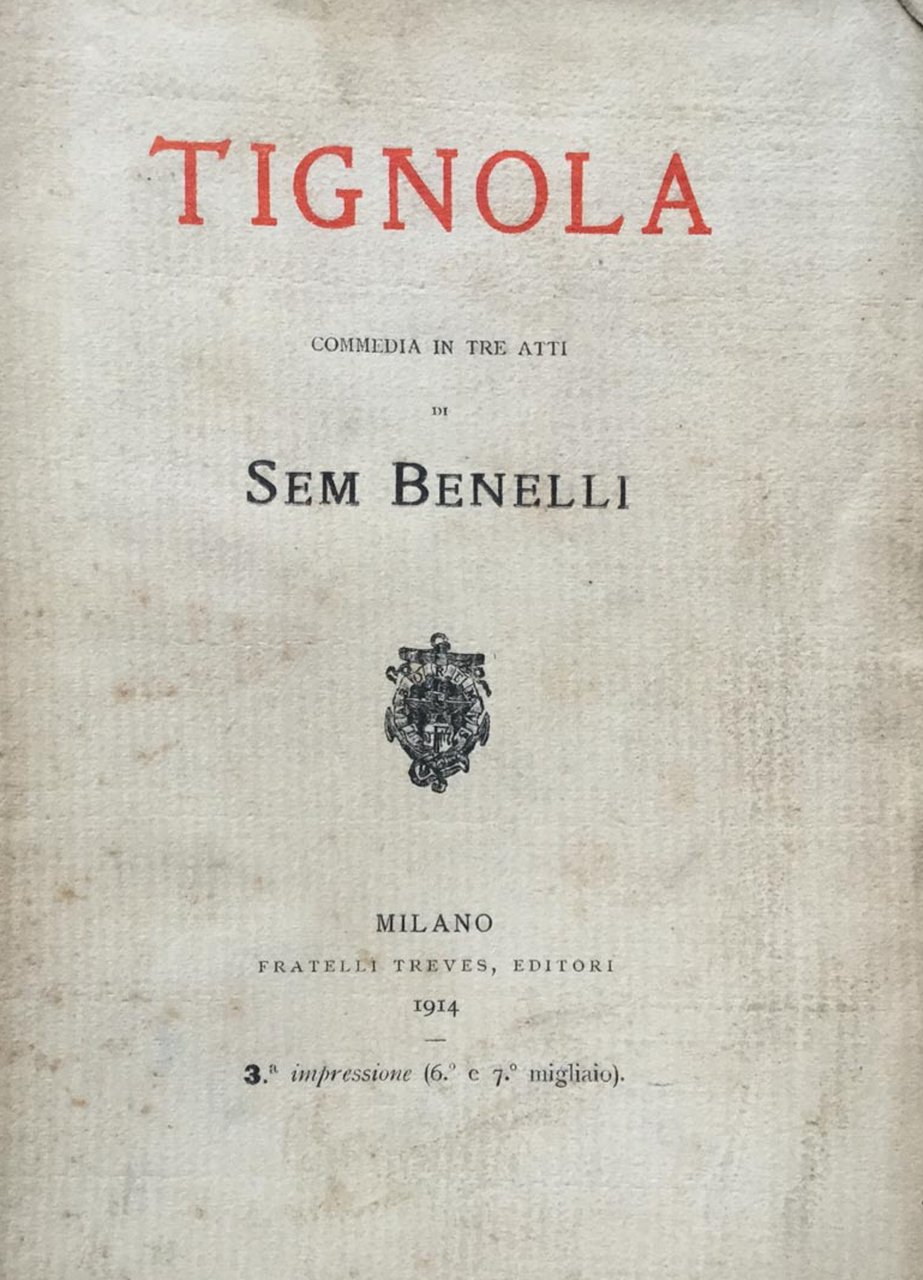 Tignola. Commedia in tre atti | Immagine principale