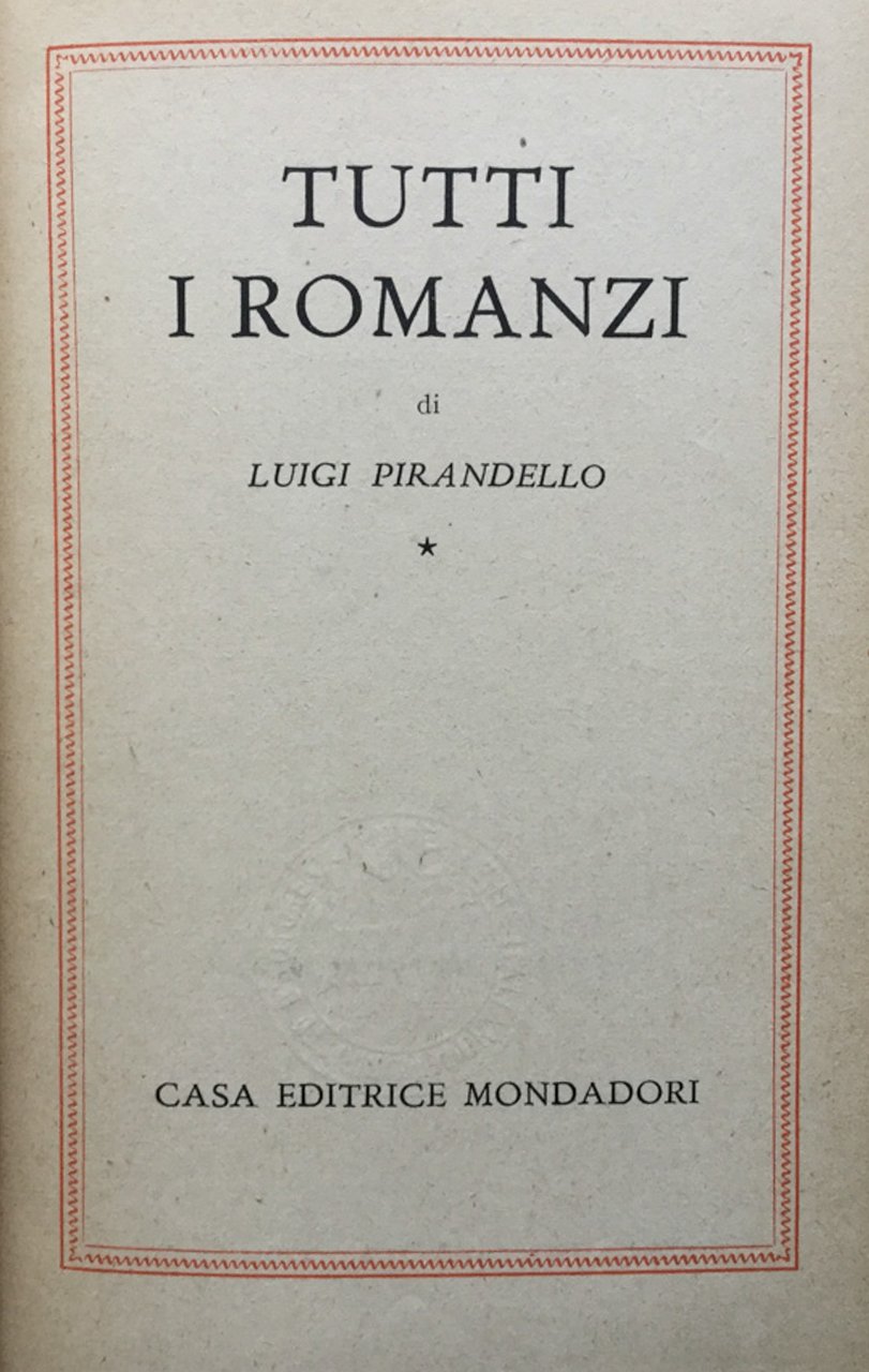 Tutti i romanzi