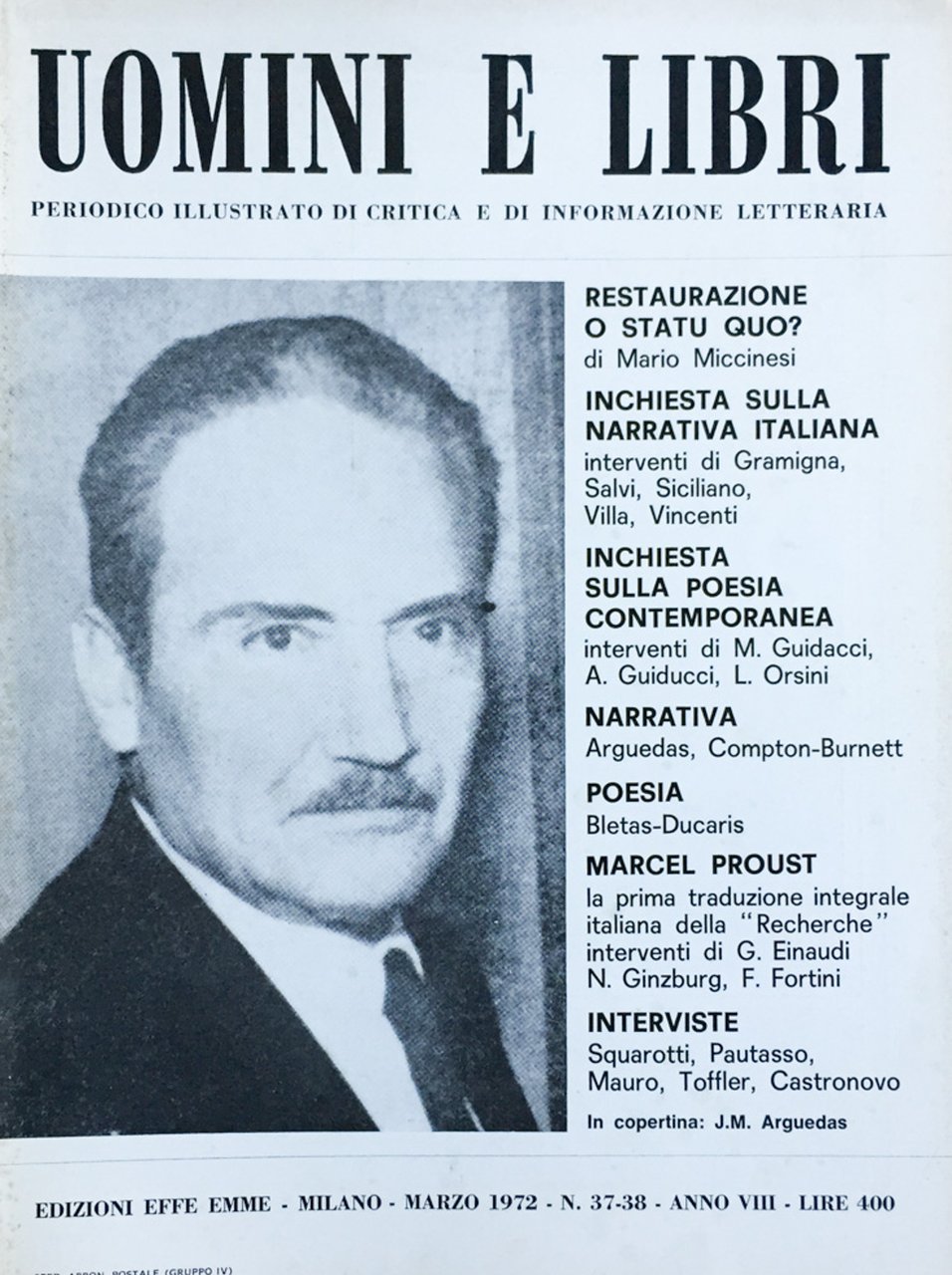 Uomini e libri (rivista) 1972 n. 37-38