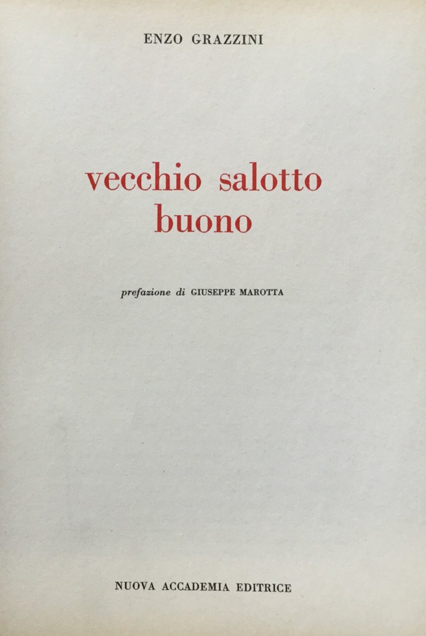 Vecchio salotto buono.