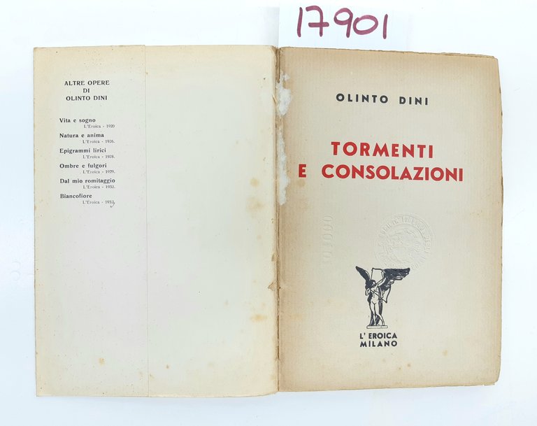 Olinto Dini Tormenti e consolazioni L'Eroica Milano 1934