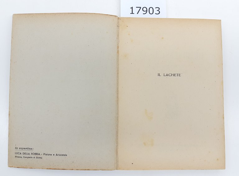 Filippo Bosi Platone Il Lachete Carabba 1948