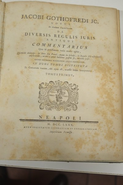 De diversis regulis juris antiqui commentarius