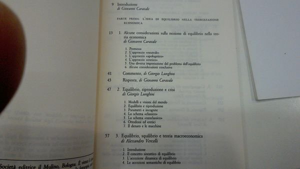 Equilibrio e teoria economica