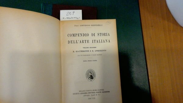 Compendio di storia dell'arte italiana ( 2 volumi )