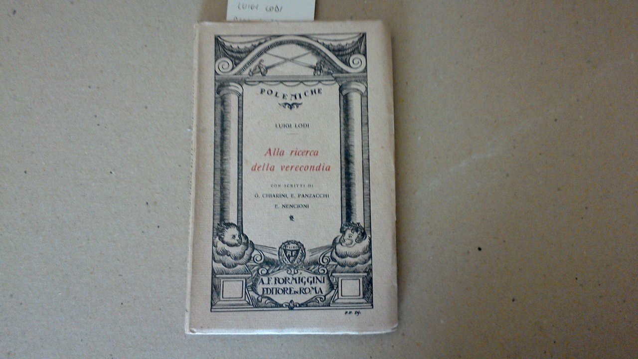 Alla ricerca della verecondia