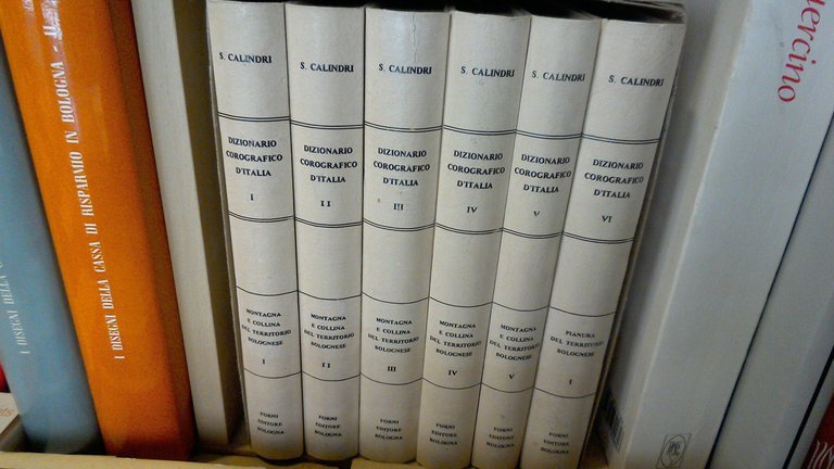 Dizionario corografico d'Italia : montagna e collina del territorio bolognese - pianura del territorio bolognese ( 6 volumi )