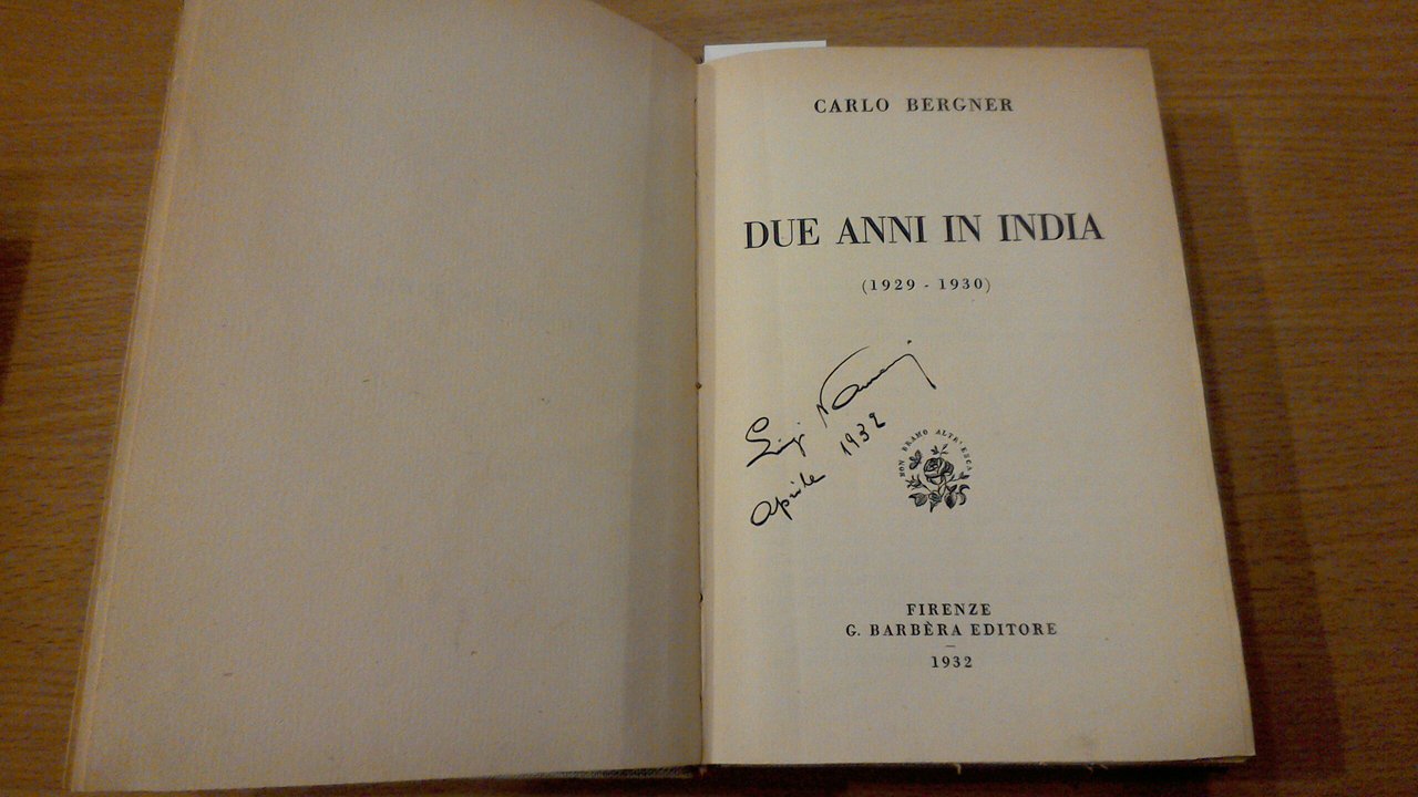 Due anni in India ( 1929-1930 )