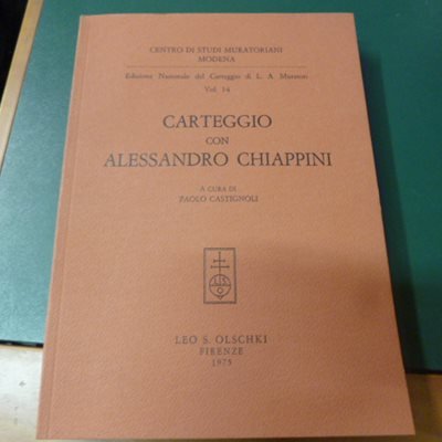 Edizione Nazionale del Carteggio di L. A. Muratori vol. 14 …