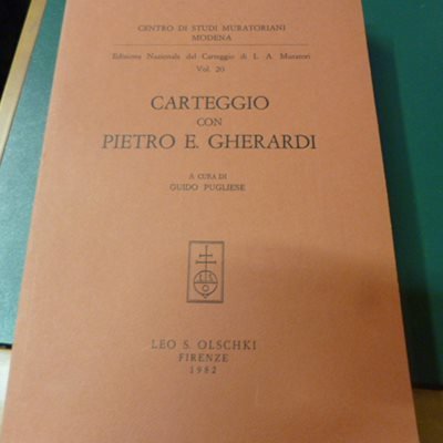 Edizione Nazionale del Carteggio di L. A. Muratori vol. 20 …