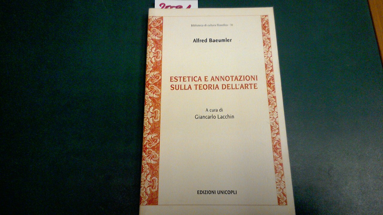 Estetica e annotazioni sulla teoria dell'arte
