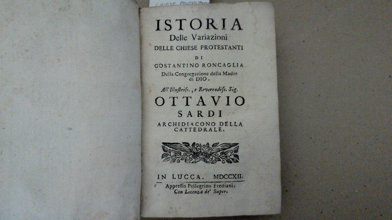 Istoria delle variazioni delle chiese protestanti