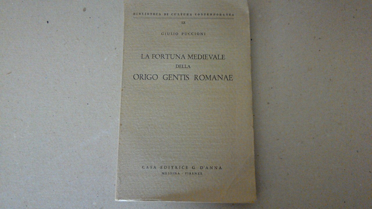 La fortuna medievale della Origo gentis romanae