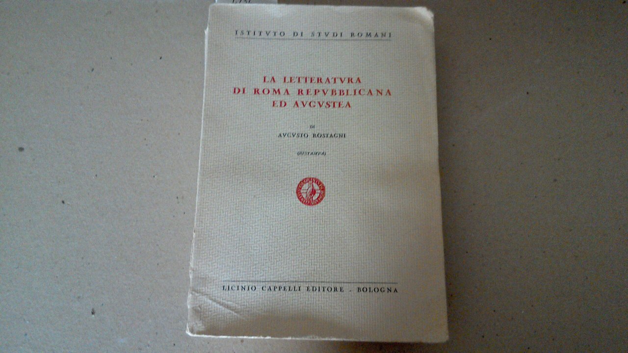 La letteratura di Roma repubblicana ed augustea