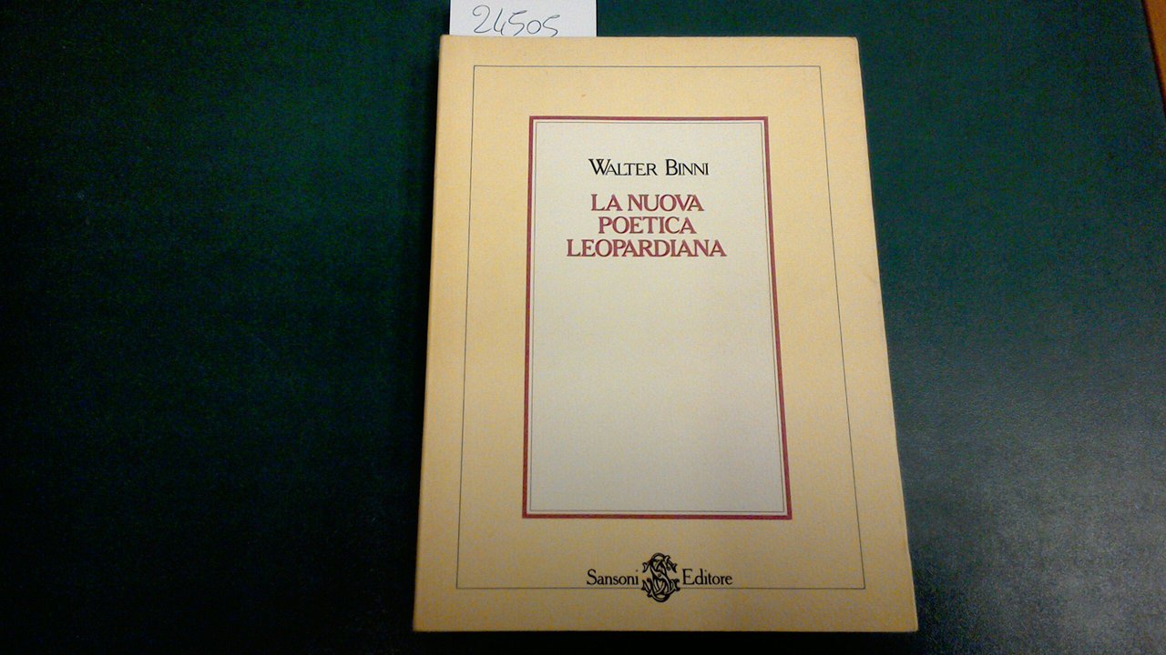 La nuova poetica leopardiana
