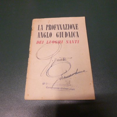 La profanazione anglo giudaica dei luoghi santi