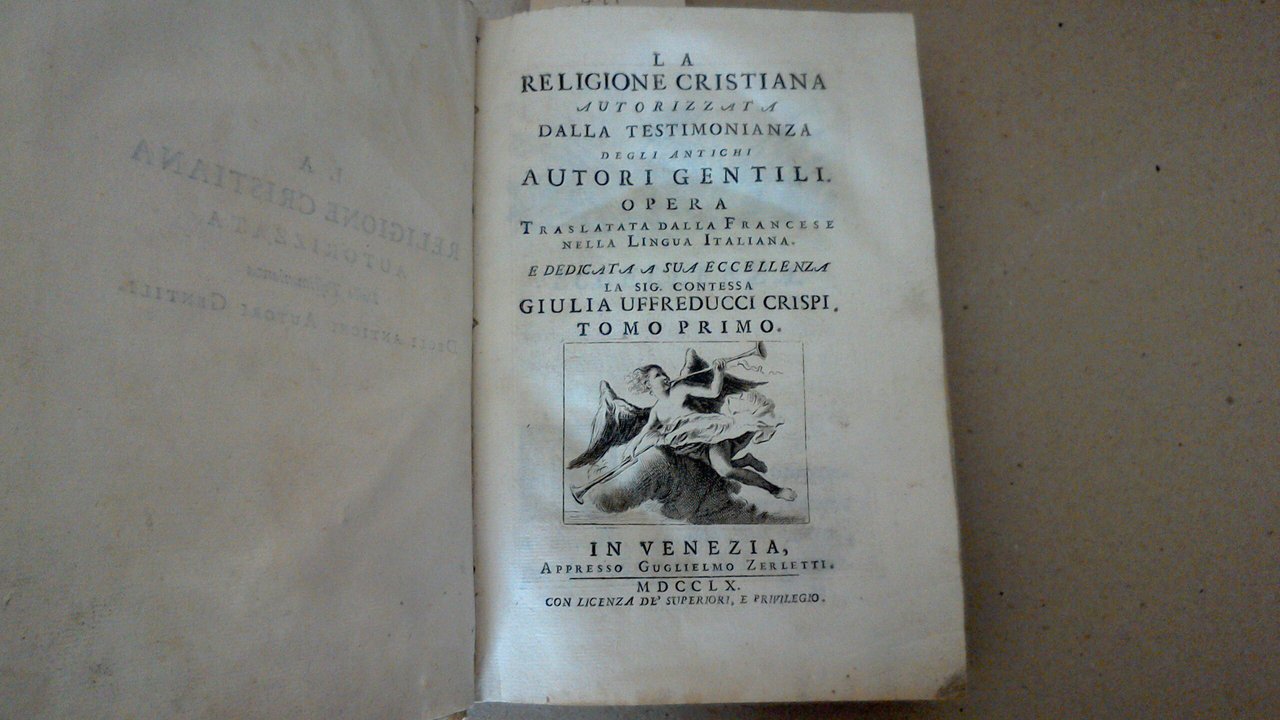 La religione Cristiana autorizzata dalla testimonianza degli antichi autori