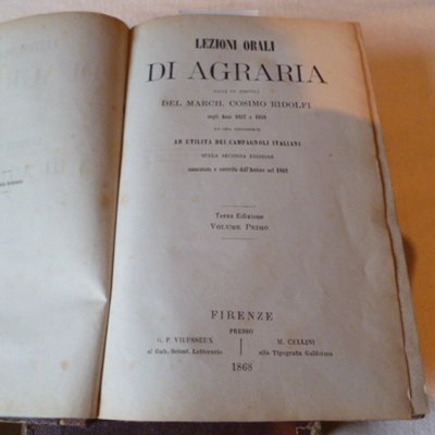 Lezioni orali di agraria ( 2 volumi )