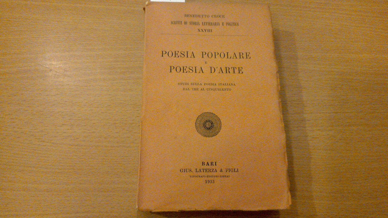 Poesia popolare e poesia d'arte