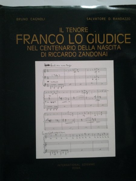 IL TENORE FRANCO LO GIUDICE NEL CENTENARIO DELLA NASCITA DI …