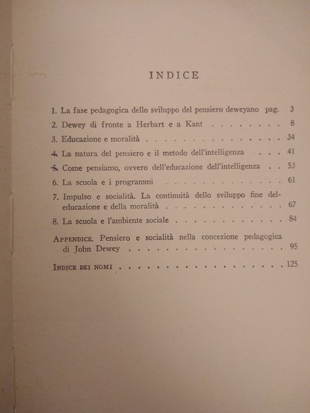 L'IDEALE EDUCATIVO DI JOHN DEWEY