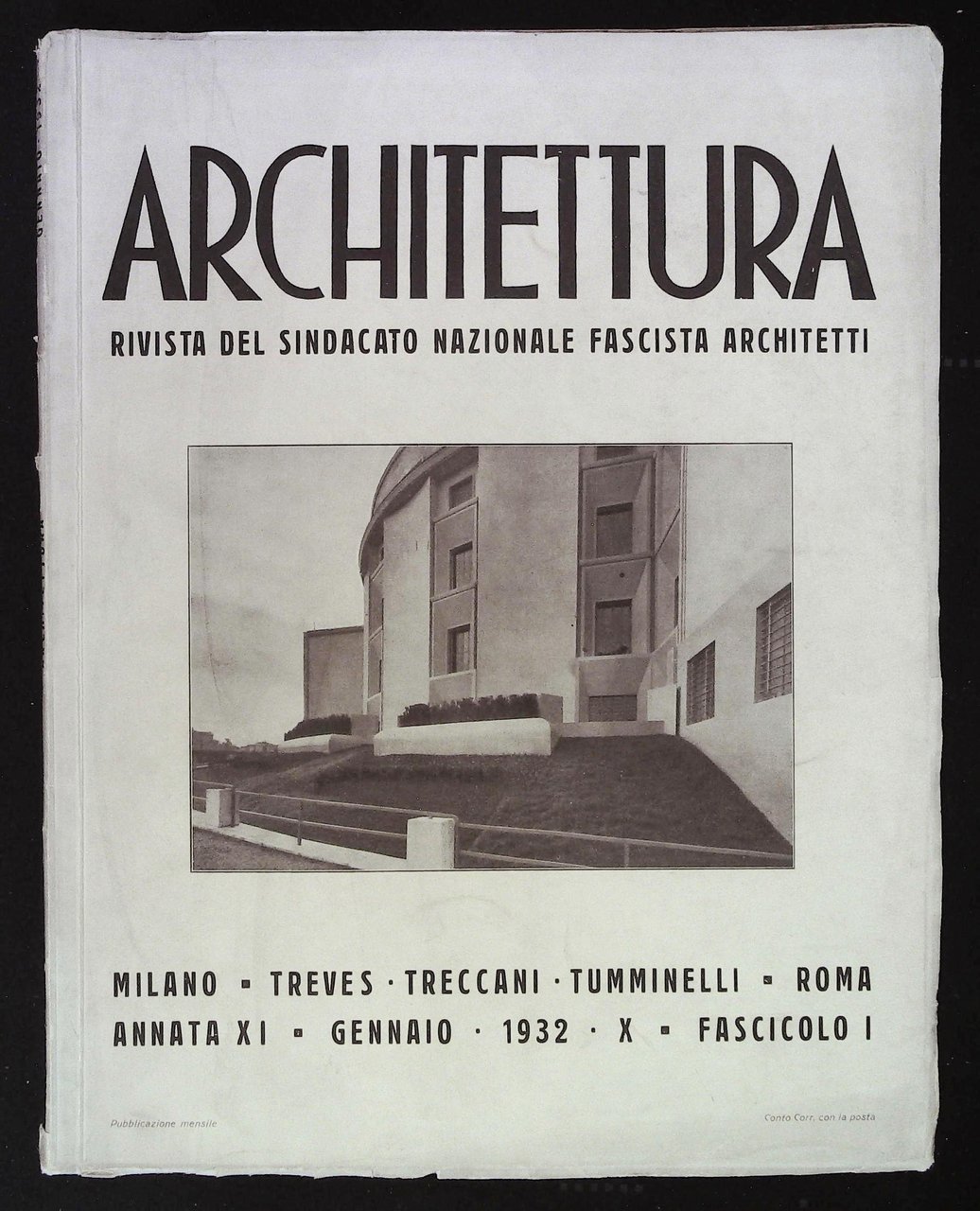Architettura. Rivista del Sindacato Nazionale Fascista Architetti. Annata XI Gennaio … | Immagine principale