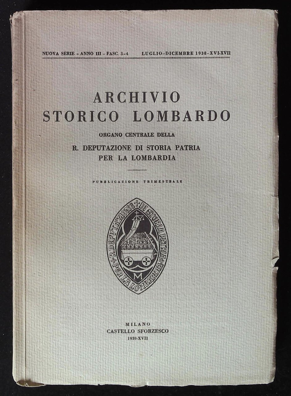 Archivio storico lombardo. Organo centrale della R. Deputazione di Storia … | Immagine principale