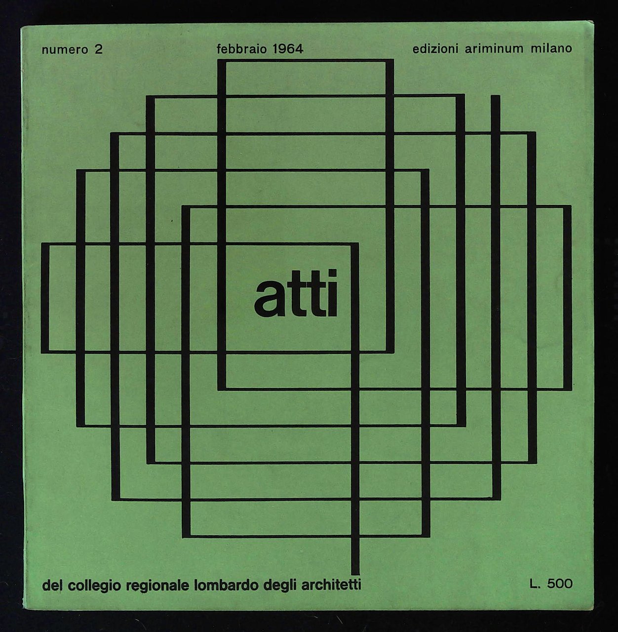 Atti del collegio regionale lombardo degli architetti. Numero 2 - … | Immagine principale