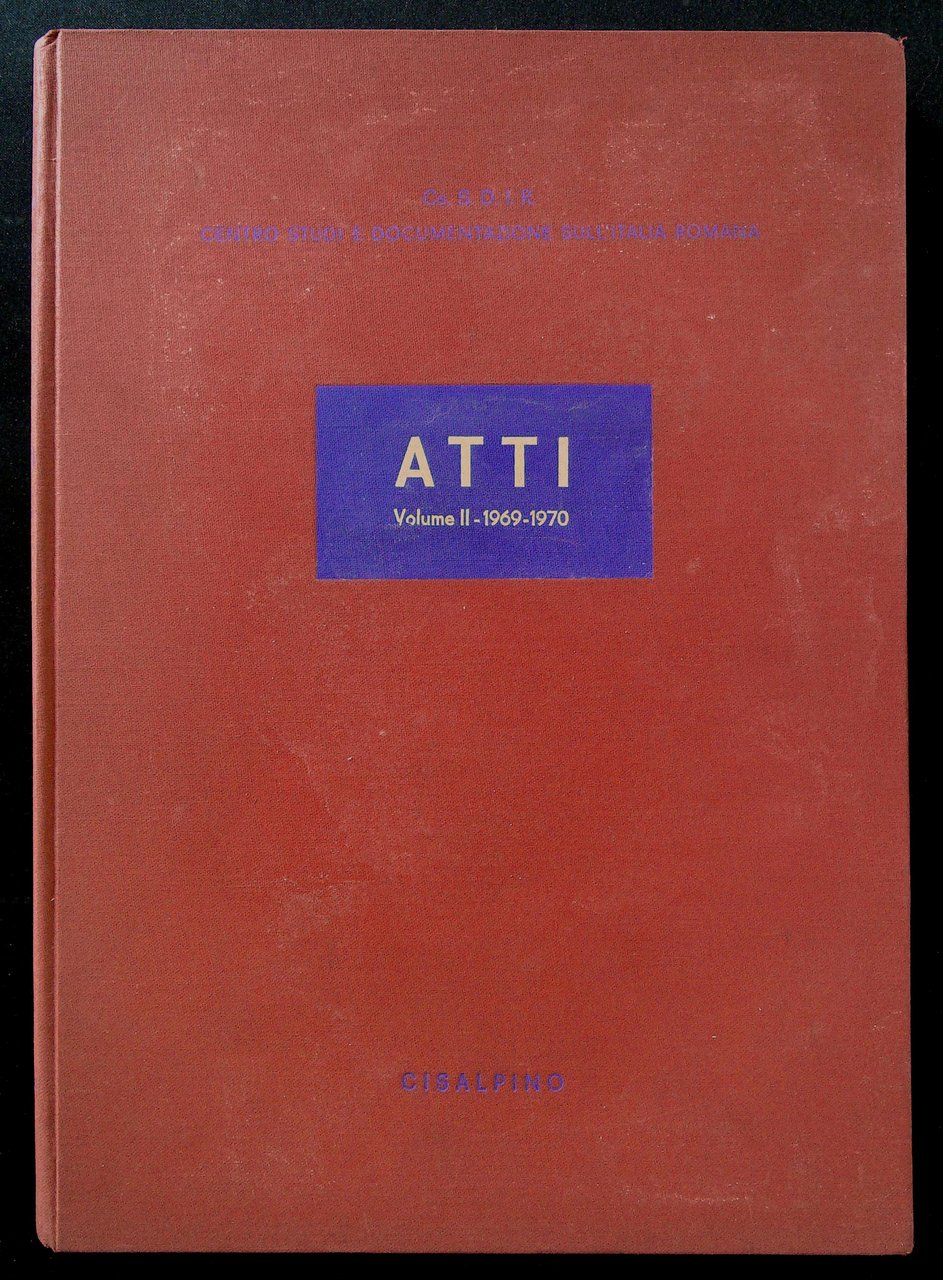 Atti. Volume II - 1969-1970 | Immagine principale