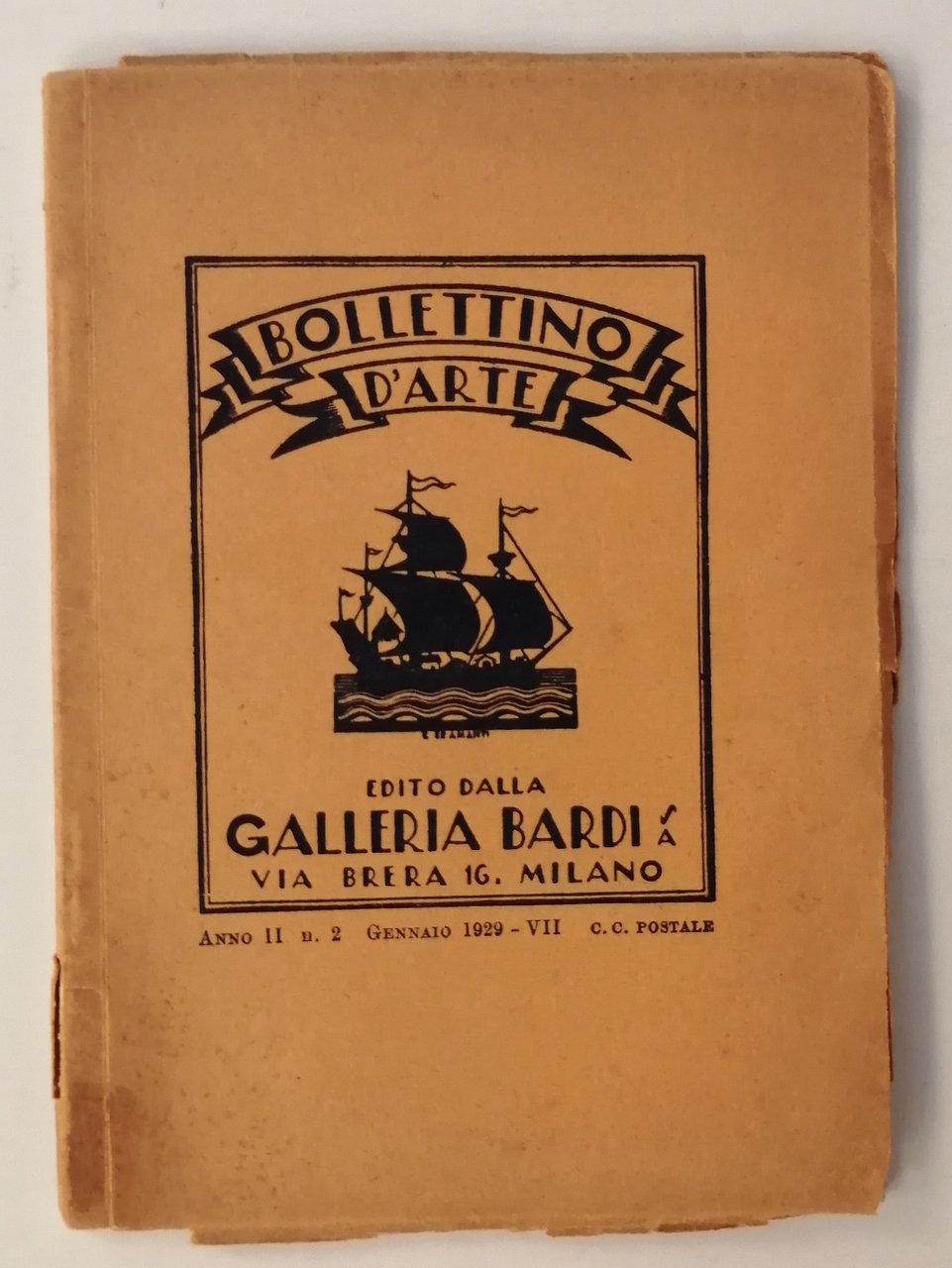 Bollettino d'Arte edito dalla Galleria Bardi, n 2 Gennaio 1929