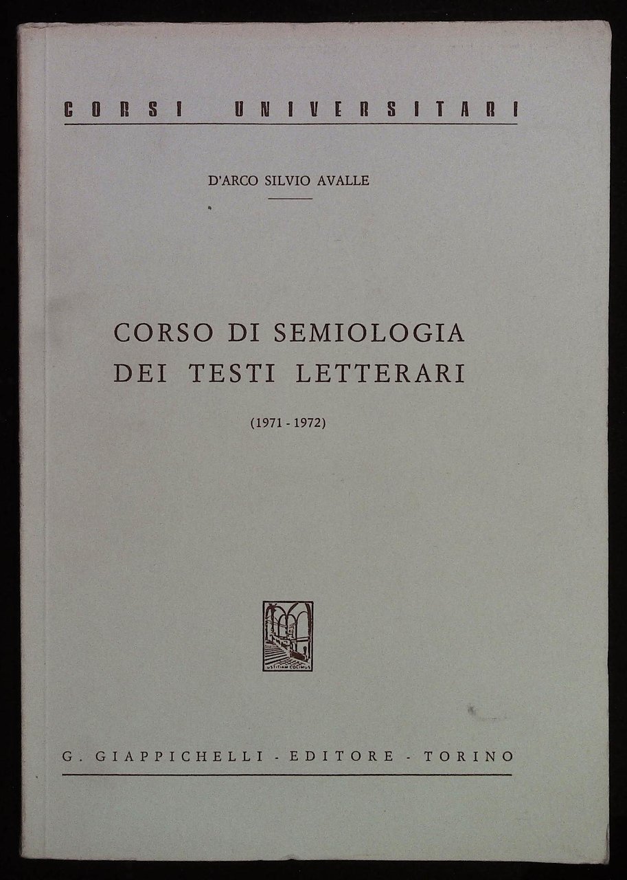 Corso di semiologia dei testi letterari (1971-1972)