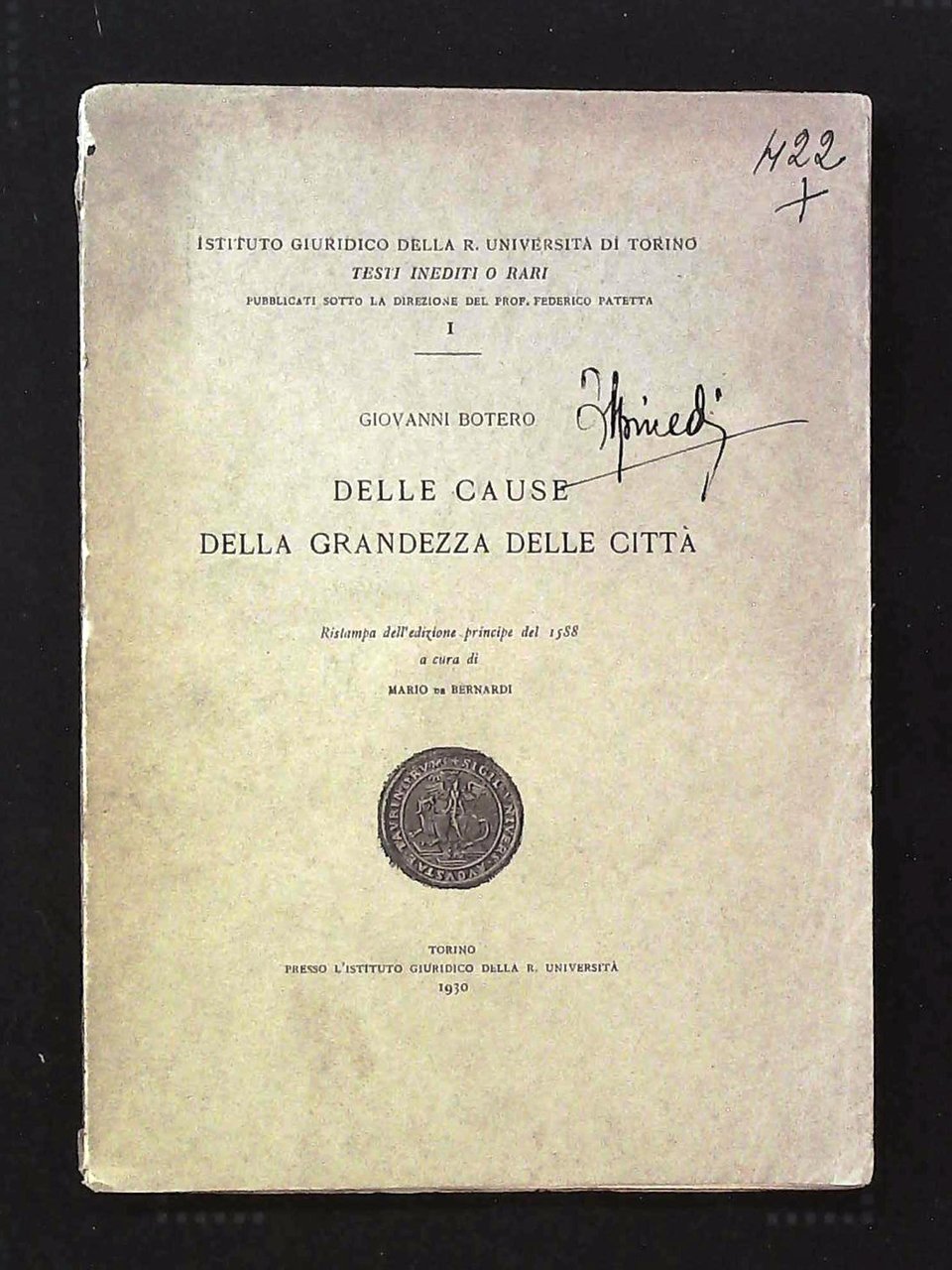 Delle cause della grandezza delle città | Immagine principale