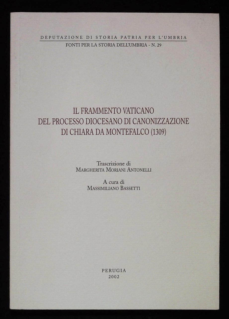 Il frammento vaticano del processo diocesano di canonizzazione di Chiara … | Immagine principale