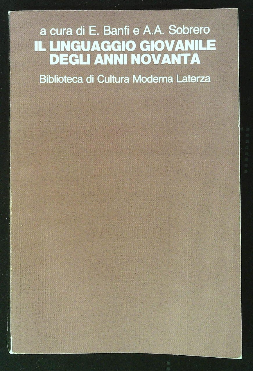 Il linguaggio giovanile degli anni Novanta