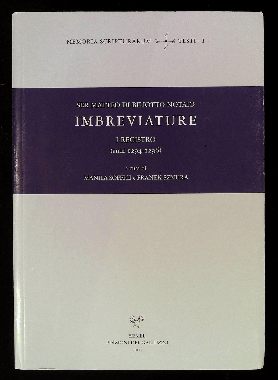 Imbreviature. I Registro (anni 1294-1296) | Immagine principale