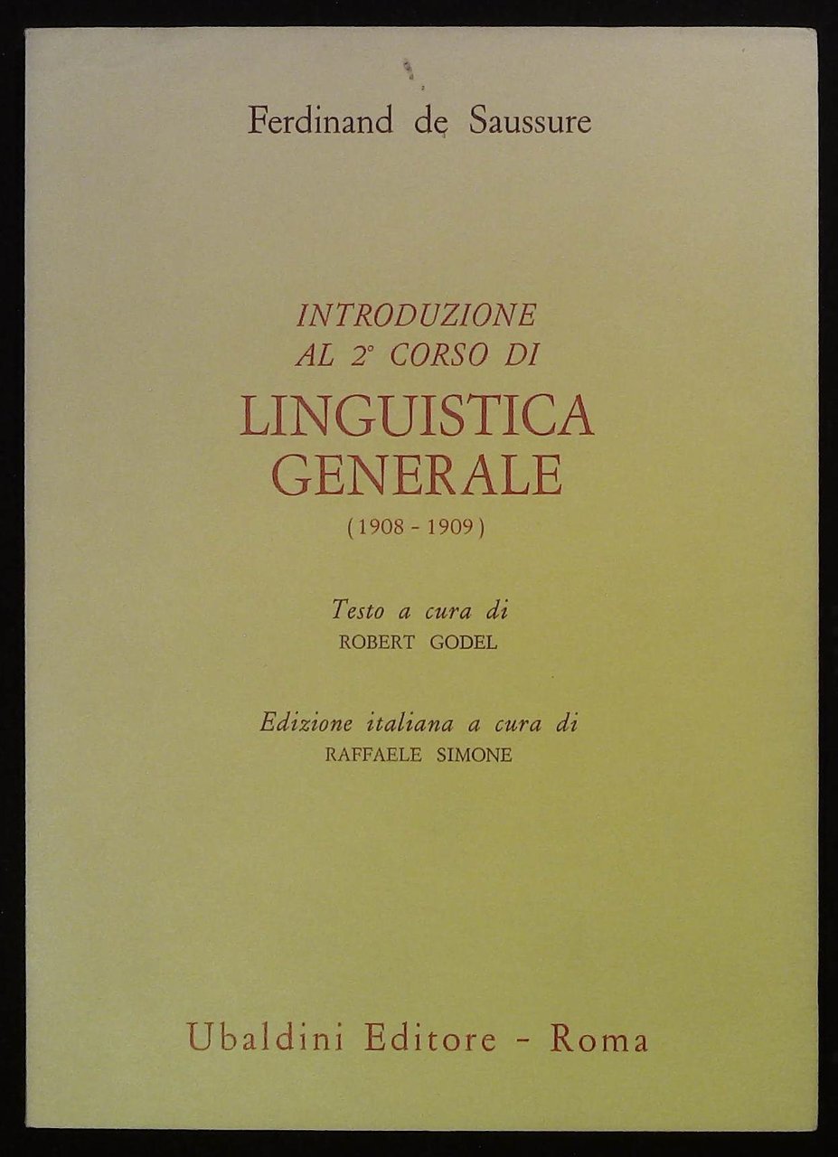 Introduzione al 2° corso di linguistica generale (1908-1909)