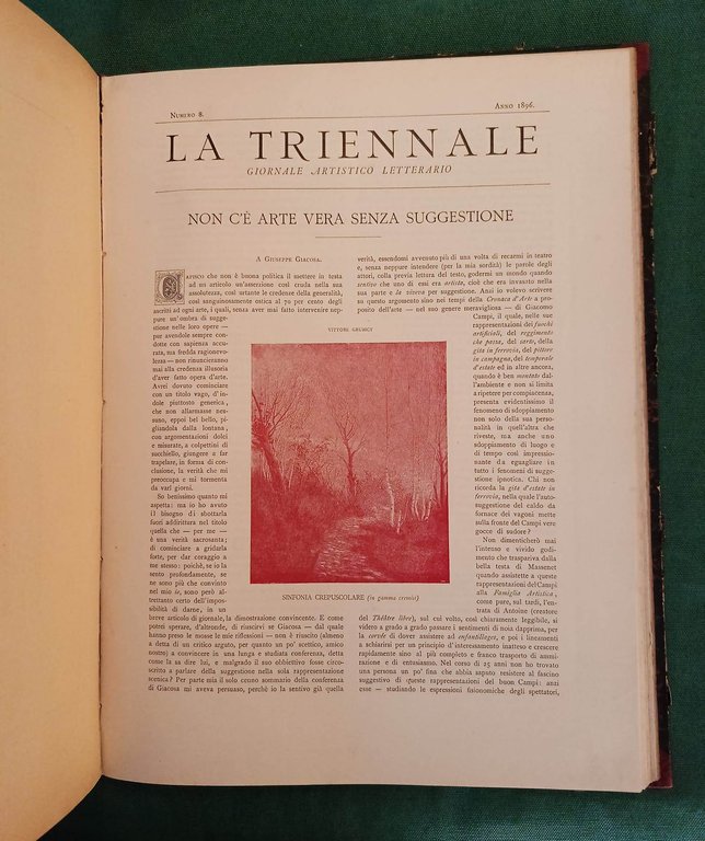 La triennale Giornale artistico - letterario 1896