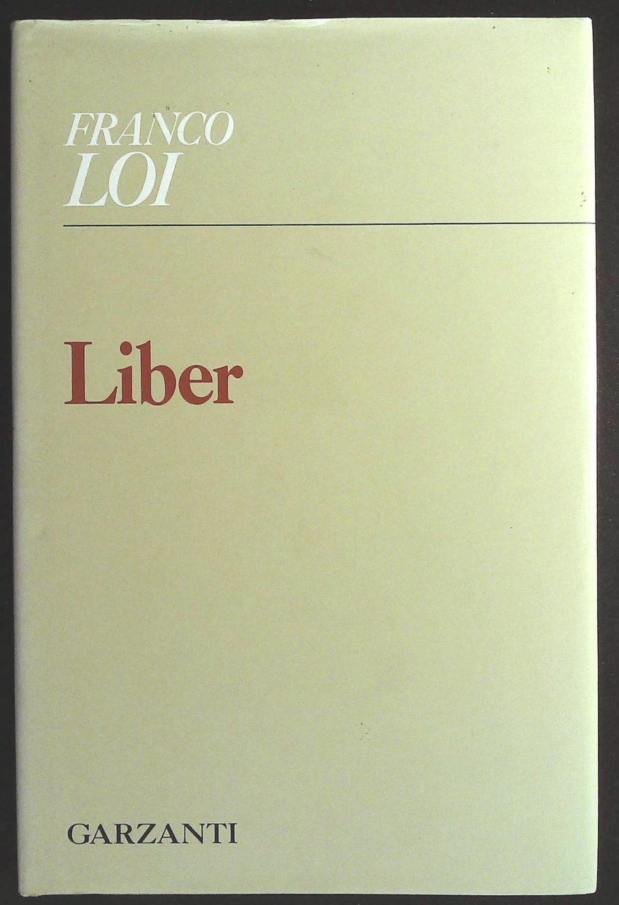 Liber. Con dedica autografa dell'autore