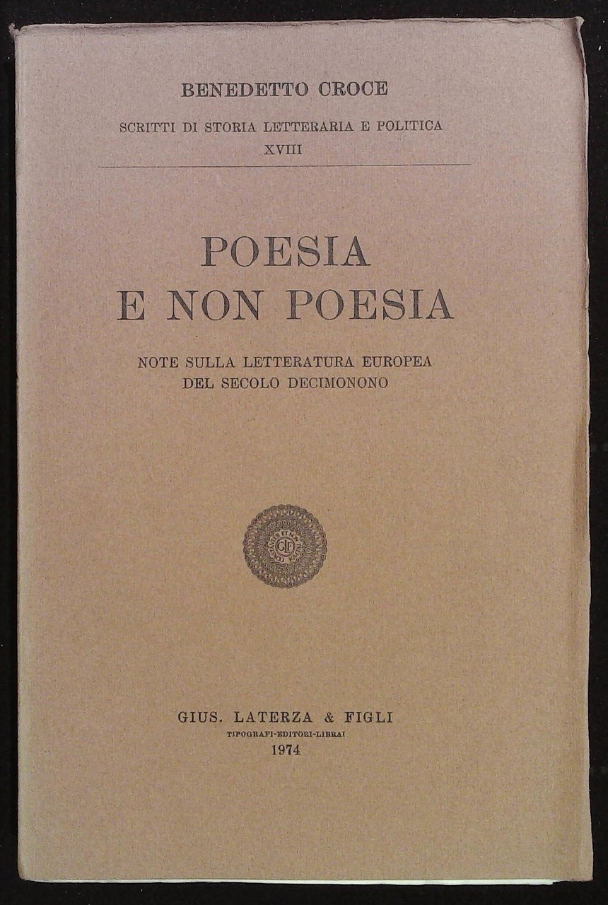 Poesia e non poesia. Note sulla letteratura europea del secolo …