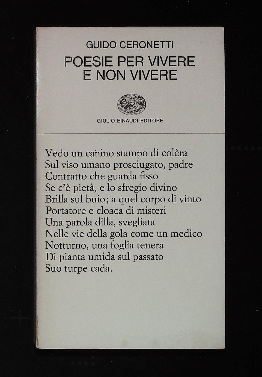 Poesie per vivere e non vivere