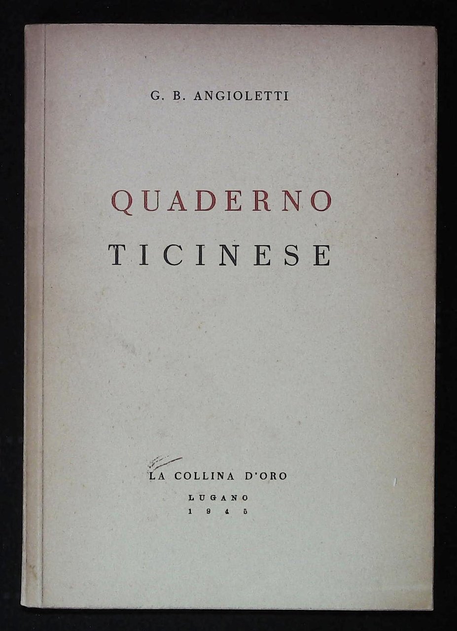 Quaderno ticinese | Immagine principale