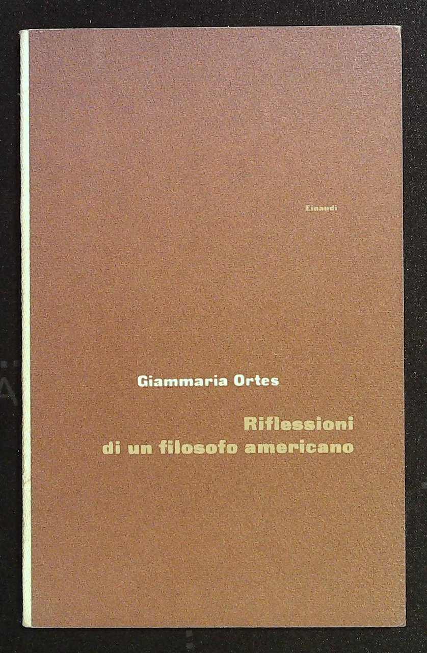 Riflessioni di un filosofo americano