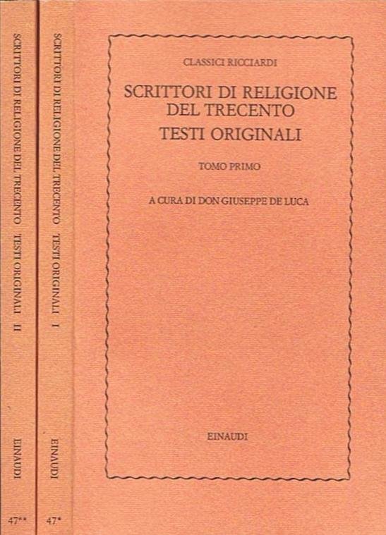 Scrittori di religione del trecento. Testi originali