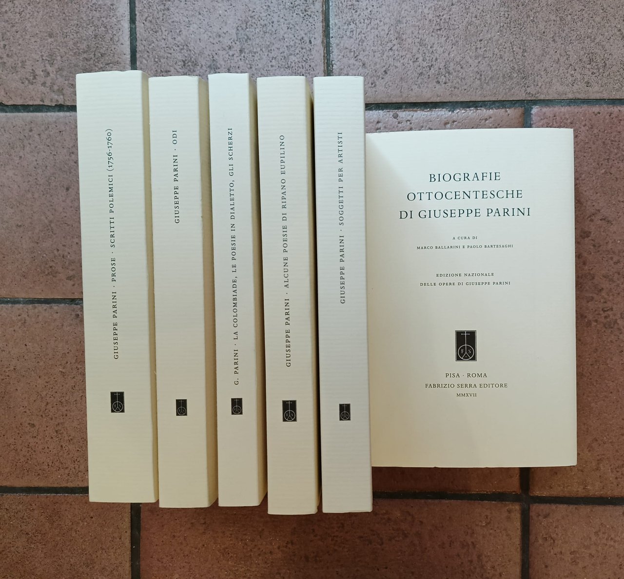 Sei volumi dall'Edizione nazionale delle opere di Giuseppe Parini | Immagine principale