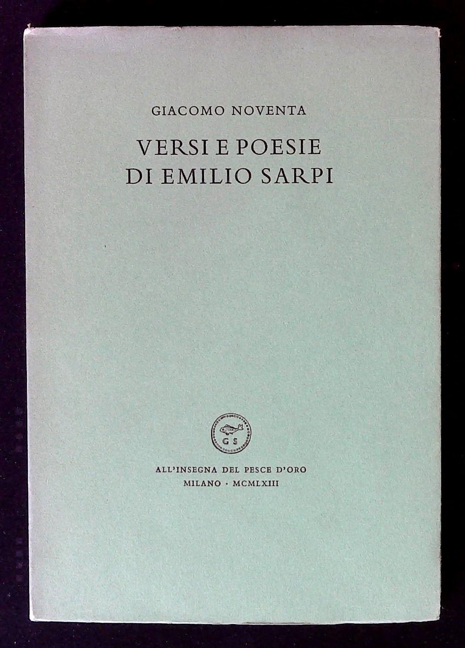 Versi e poesie di Emilio Sarpi | Immagine principale